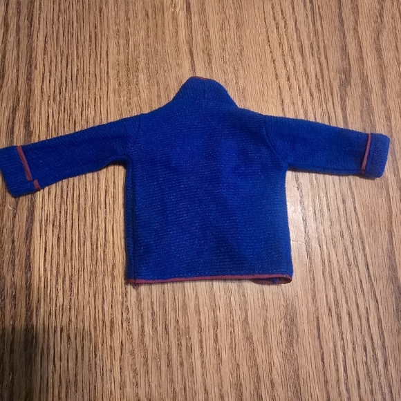 1991 Ken 665 Activewear Coat Robe Genuine Barbie Tag Blue Red No Rope - Picture 4 of 10